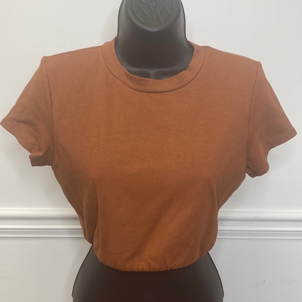 Windsor Cotton Blend Crop Top Size L